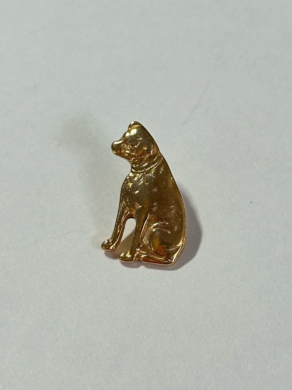 Vintage RCA Goldtone Nipper Dog Lapel Tie Tac Pin Estate ‘His Master’s Voice’